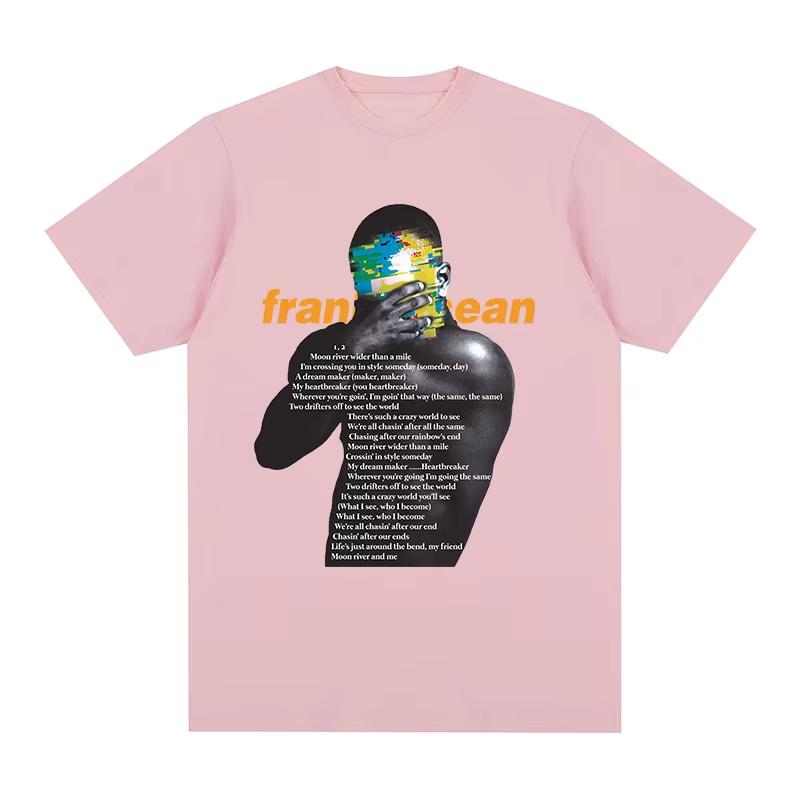 Nouveau T-shirt en Coton Hommes & Femmes avec Frank Ocean Blonde Fun Harajuku Hip-Hop Rapper Musique Impression Graphique T-shirt Femmes Et Hommes