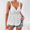 Top da Donna Moda Casual Vacanza Colore Unico Scollo Basso Sexy Vestibilità Slim