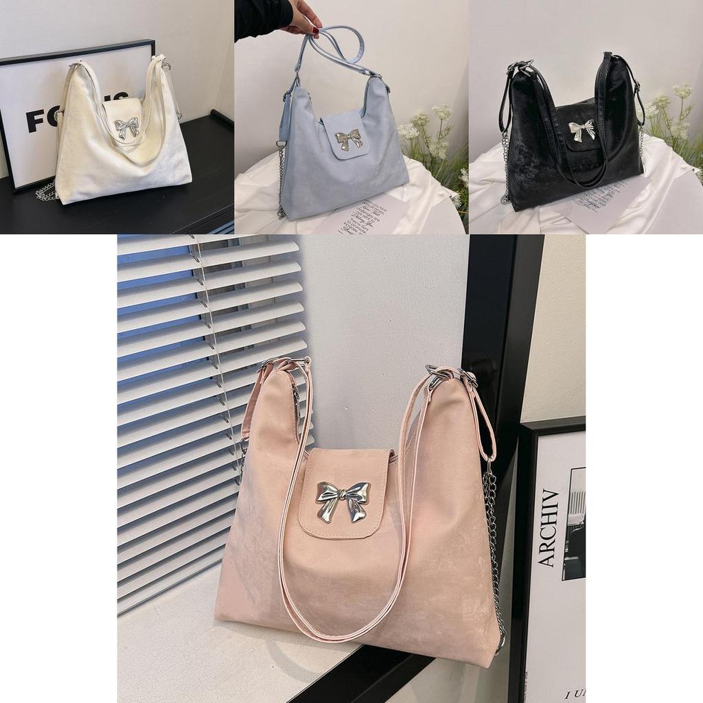 2024 New Korean Style Large Capacity Urban Minimalist Pu Tote Shoulder Bag