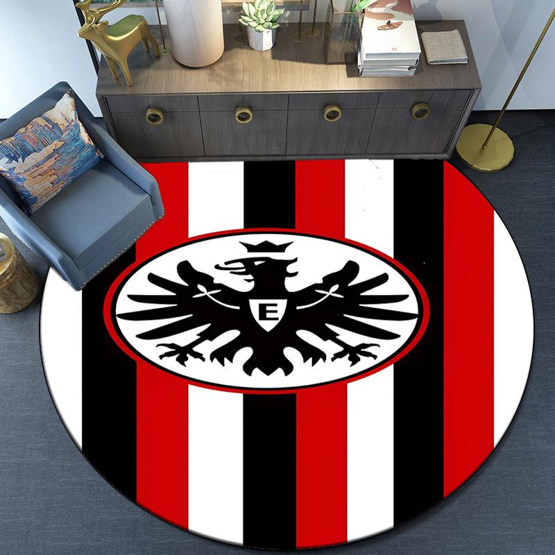 Eintracht Frankfurt Crest Round Rug for Livingroom,Bedroom, Palyroom, Chair Rug, Area rug, Circle Carpet, Fan Christmas gift