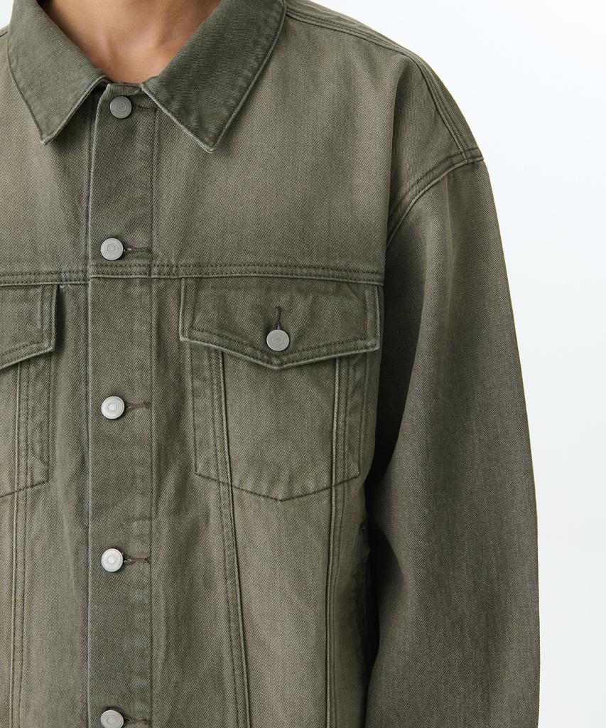 Musinsa Standard Pigment Oversized Denim Trucker Jacket [Khaki]