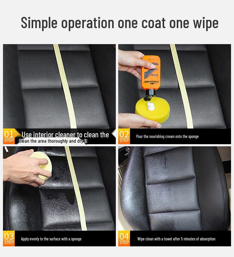 Multifunctional Car Plastic, Rubber & Leather Restorer - Nourishing Cream for Interior & Dashboard