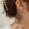 Modern Semicircle Thick Daily Hoop Earrings