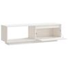 Vidaxl Szafka Pod Telewizor, Biała 110X30X33,5 Cm, Lite Drewno Sosnowe