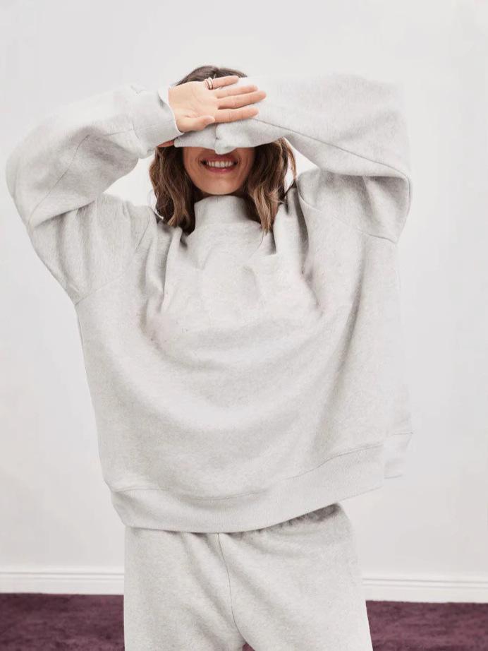 European & American Style Fake Neck Sweatshirt: Plus Size Loose, High Neck, Round Neck Top