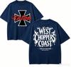 West Coast for Fan Gift Tshirt Unisex Women Harajuku OversizedUnisex Short Sleeve Streetwear high quality Couples Classic