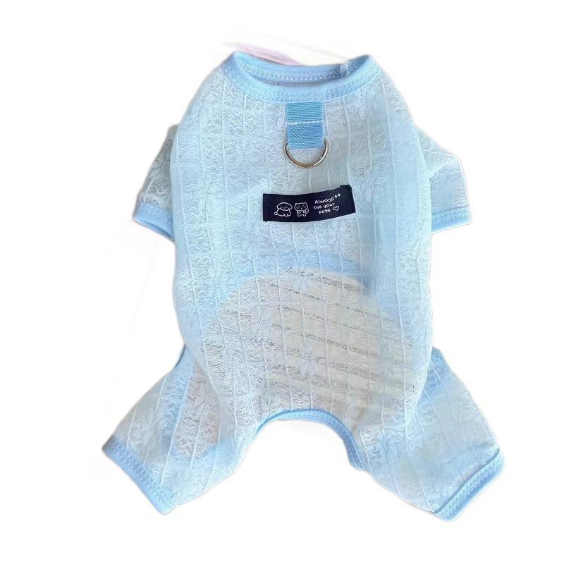 Abbigliamento per Cani - Rete Estiva Leggera Traspirante a Maglia - Indumento a Quattro Zampe per Animali Domestici - Raffreddamento e Protezione dal Calore