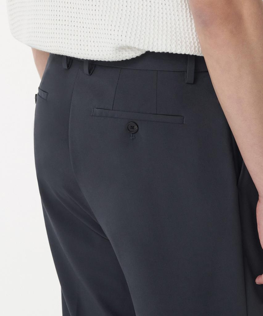 MUSINSA STANDARD [Cooltandard] Wide Hidden Banding Slacks [Iron Gray]