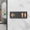 Bathroom Sign Acrylic Restroom Directional Sign Adhesive Toilet Signage for Business Home Office Restaurant Laundry Shopping