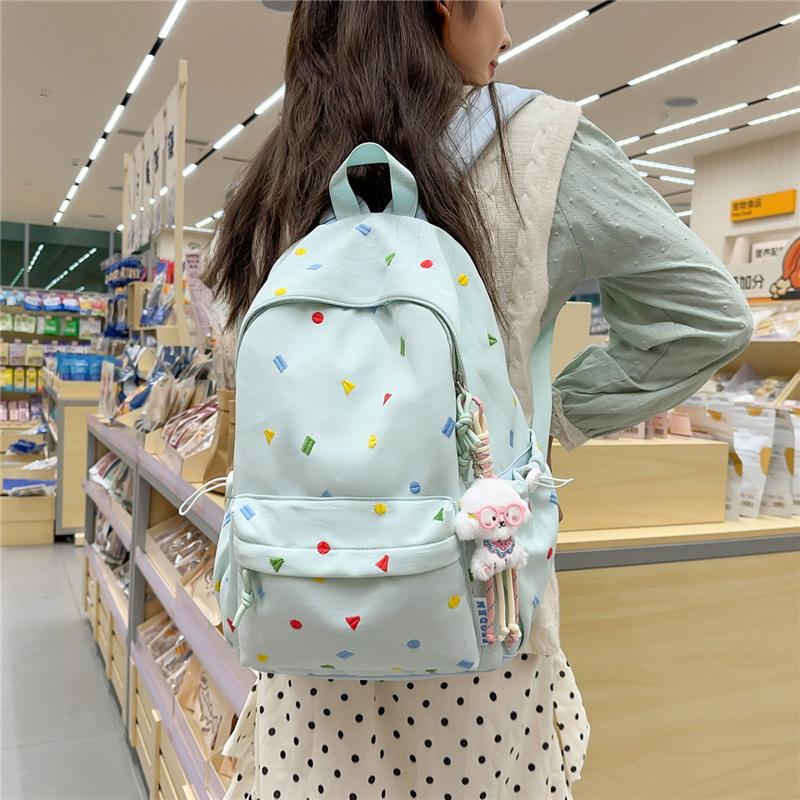 Star Print Large Capacity Backpack Commuter Lightweight Backpack