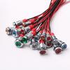 Lampă Indicator LED Metalică Impermeabilă IP65 6/8/10/12mm 12V 24V cu Fir pentru Utilizare pe Barcă Motocicletă Mașină