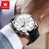 OLEVS Men's Watches Casual Fashion Top Brand Multi-functional Chronograph Original Wristwatch for Man Waterproof Moon Phase Date