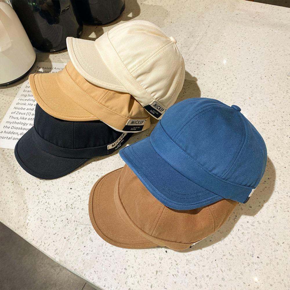 

Soft Cotton Visor Sun Hat Short Brim Snapback Hat New Hip Hop Cap Unisex кавовий