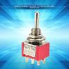 10Pcs MTS-203 Miniature Toggle Switch 6mm ON-OFF-ON Latching Type Toggle Switch  Electrical Projects