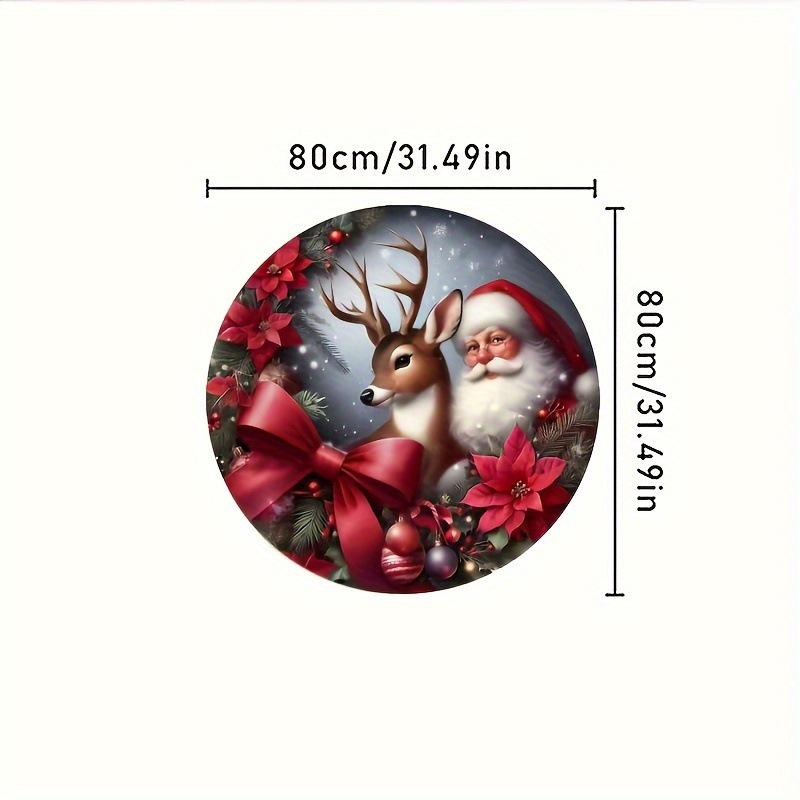 Large Crystal Velvet Non-Slip Water-Absorbent Christmas Carpet for Living Room and Bedroom