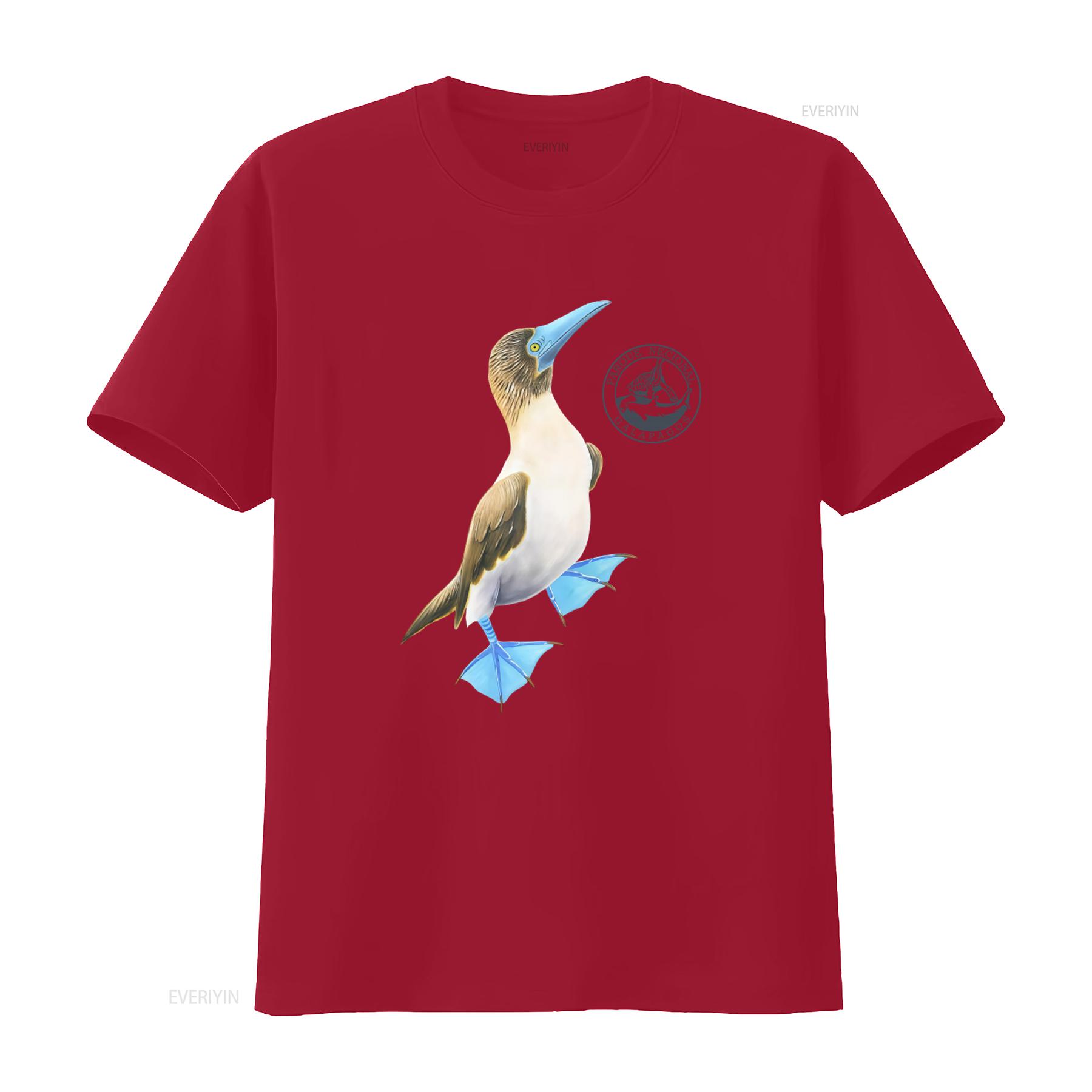 90s Retro Style Parque Nacional Galapagos Islands Blue Footed Booby Bird Ecuador T Shirt Large Size vintage Washed homme S