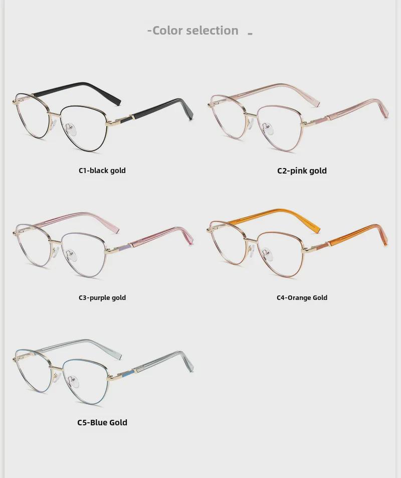 2023 Trendy Cat-Eye Glasses: Hot-Selling Xiaohongshu Frame, Anti-Blue Light, Plain Mirror for Students and Netizens