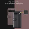 For Google Pixel 7a Genuine Cow Leather Shockproof Phone Case Folding Stand Wallet Protective Cover