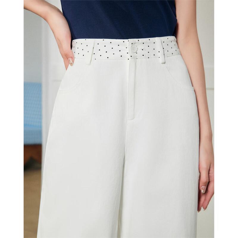 IEF 2026 Summer French Style Wide-Leg Pants