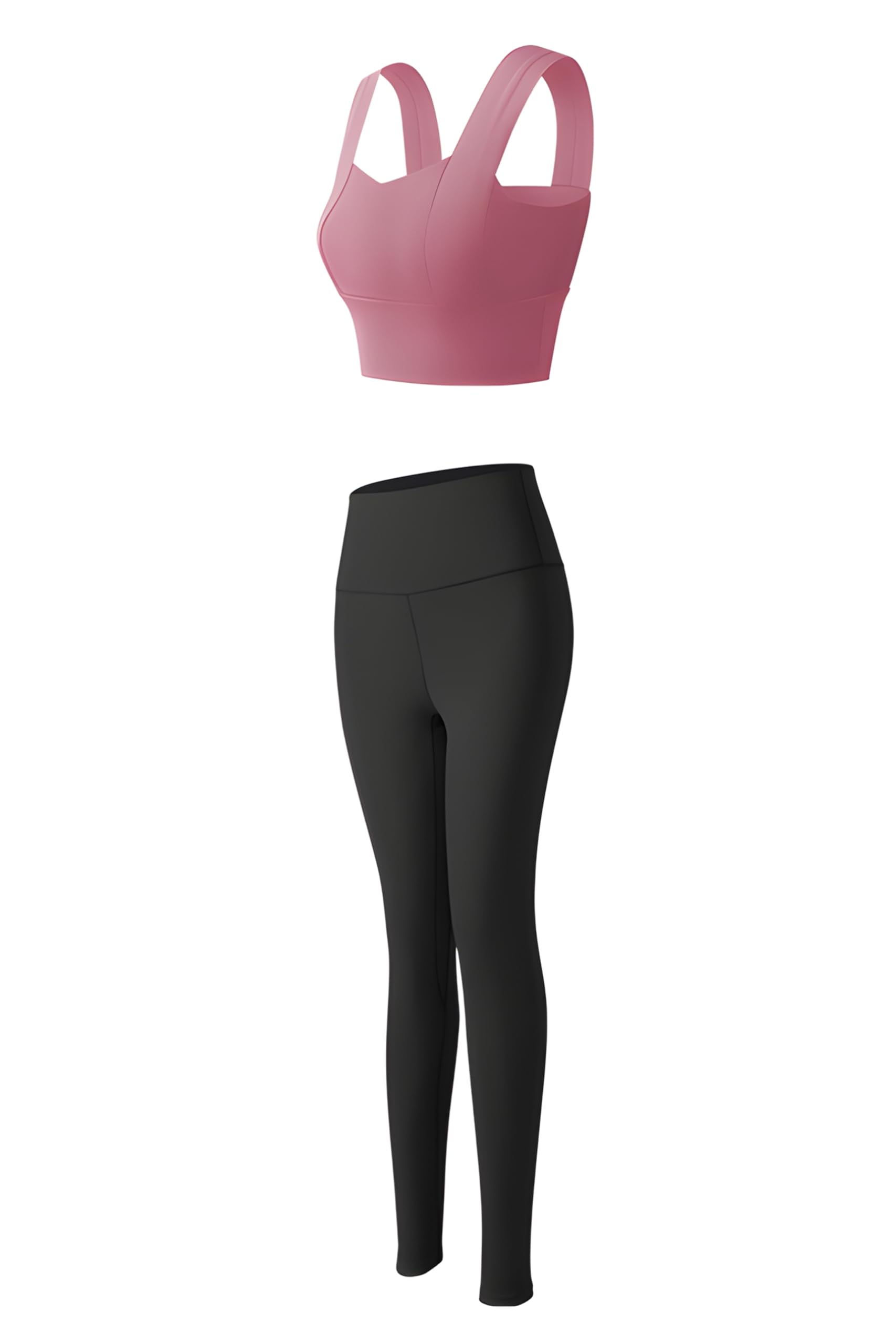 

vimare Спортивная одежда Спортивный бюстгальтер и Бюстгальтер для йоги и тренажерного зала, удобный для движений, со встроенными вкладышами, Размер x Женский комплект, Леггинсы, Брюки, Пилатес, Топ, Бег, Ходьба,