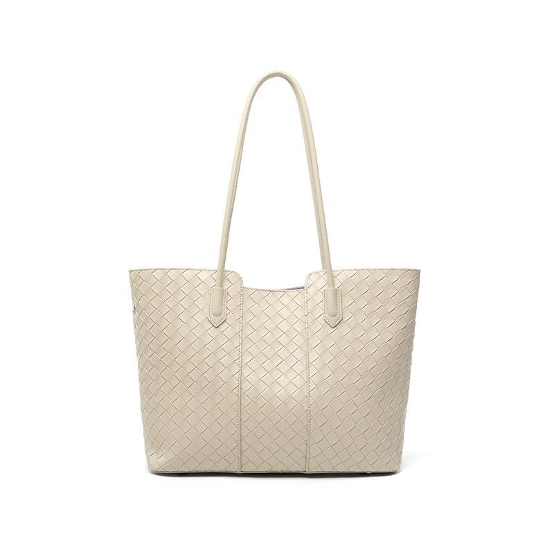 Underarm Commute, High-end Sense, Large-capacity Women's Tote Bag, Leather Fashion Women's Shoulder Bag, Hand-woven Bag