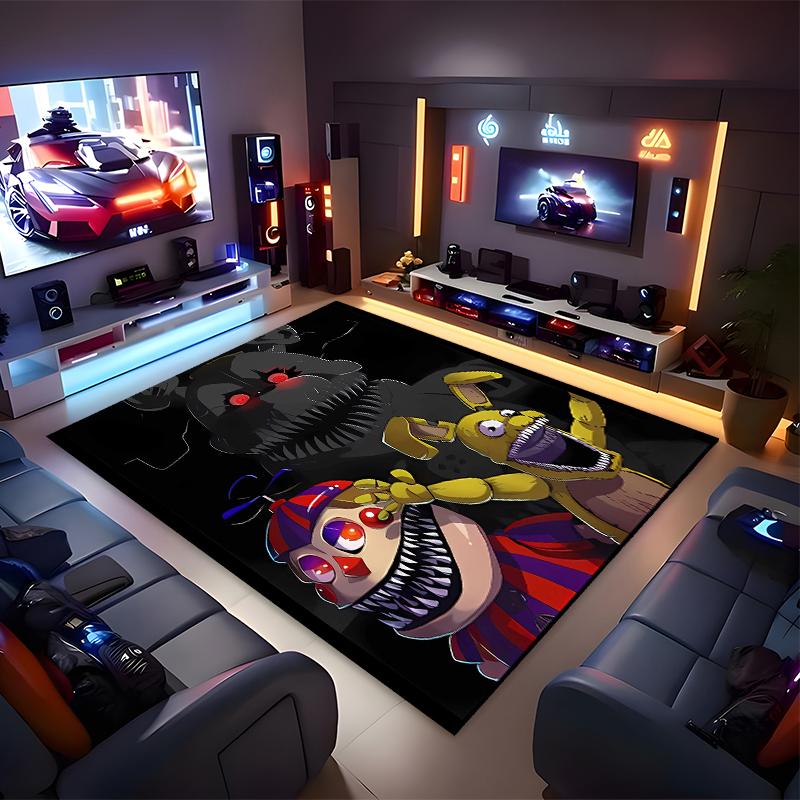 1pc Five Nights at Freddy's3 Print Area Rug - Soft, Washable Non-Slip Indoor Mat for Office Chairs, Living Room, Home Office Decorative Rug