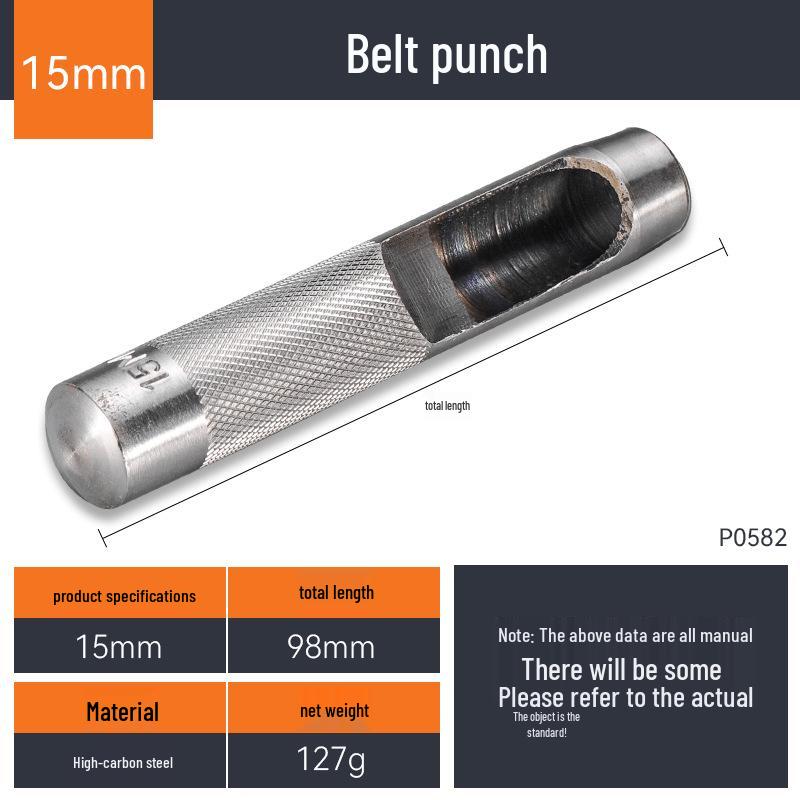 Straight Punch: Compact Manual Leather and Basswood Hole Punch Tool for Belts and Watch Straps