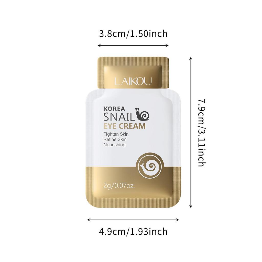 LAIKOU Snail Skincare 4-in-1 Set: Cleanser, Eye Cream, Serum & Moisturizer (2ml)