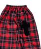 SK8ER ROCK Punk Cross Check Wide Pants ((Red))