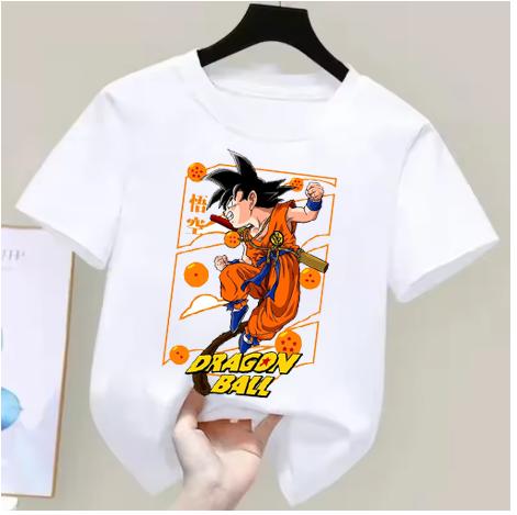 Anime Dragon Ball Cosplay TShirt Cotton Short Sleeve Tops Casual Loose Retro TShirt Unisex Women Kids Family Matching Outfits