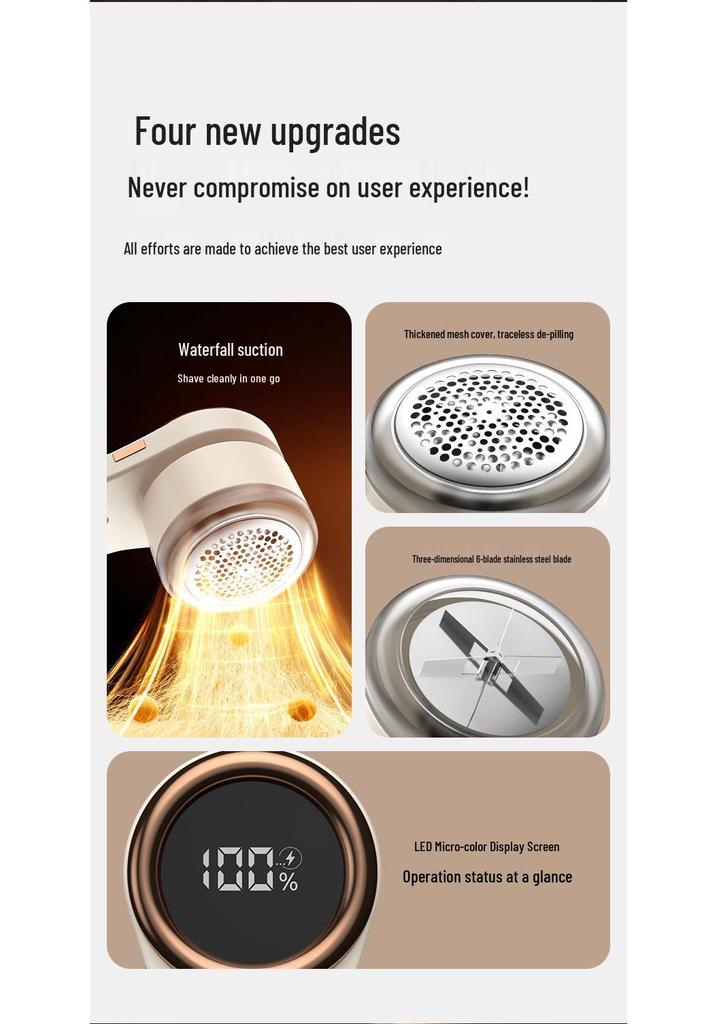 Electric Fabric Shaver & Pilling Remover with Suction for Home Use