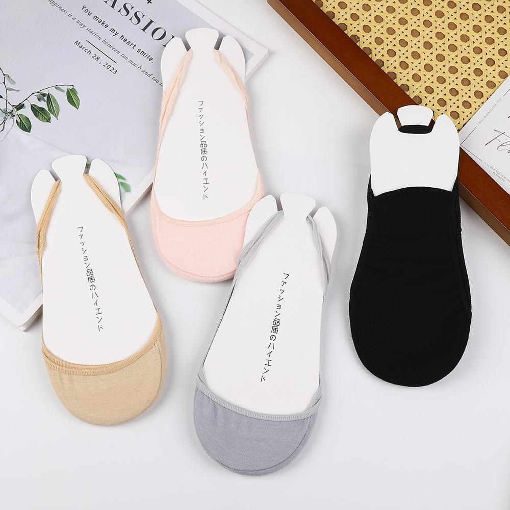 10 Pairs Thin Garter Cotton Boat for Women Forefoot Thickened Pad Shockproof Anti-slip Invisible No-drop High Heel Socks