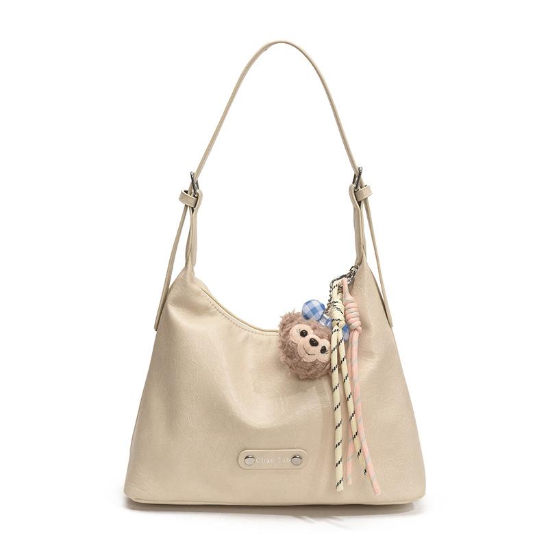 

Нишевая сумка-полумесяц из масляной вощеной кожи, универсальная маленькая сумка, женская новая сумка-мессенджер на одно плечо в ретро-дизайне