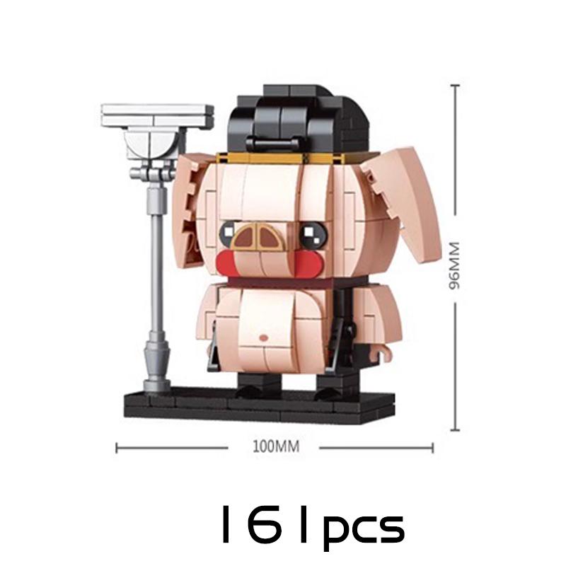 DECOOL Journey To the West Brickheadz Building Blocks Monkey King Pigsy Demon Bull King Bricks Toys For Boys Children Gifts