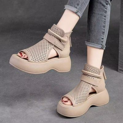 Sandali Estivi Nuovi Moda Romana con Plateau e Bocca di Pesce