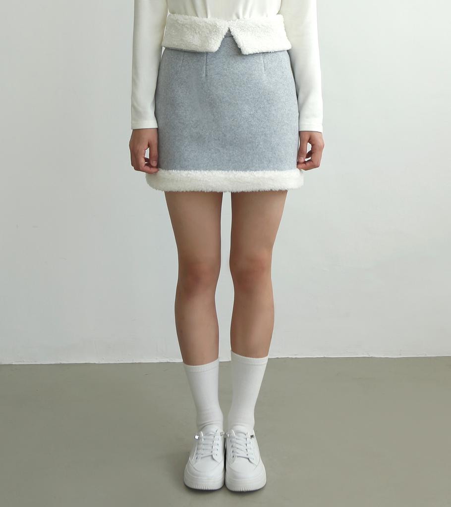 Robietti Hazel Wool Skirt (Grey)