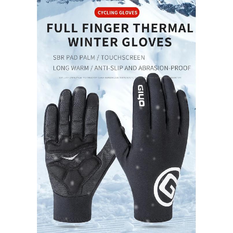 GIYO Winter Gloves Riding Long Finger Autumn For Road MTB Bike Touch Screen Thickened Riding Motorcycle Electric Vehicle Gloves