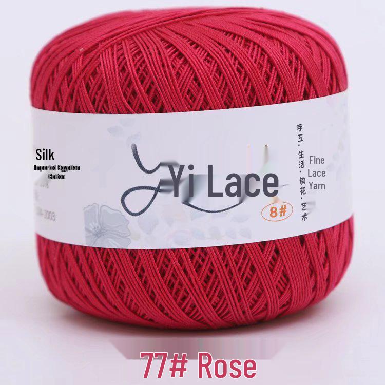 8# 100% Cotton Lace Yarn - 50g Ball, 400m, Strong Twist Crochet Thread for Hand-knitting, Flowers, Hats, and Cardigans - Free Shipping.