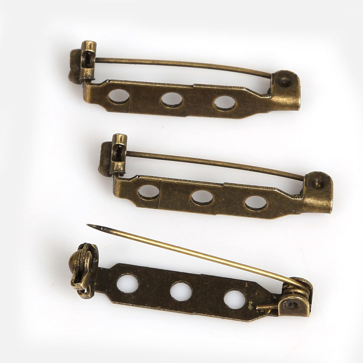 

60-150 шт. задняя планка, застежка, фурнитура, 20x5 мм, брошь бронзового цвета, аксессуары 27x5mm 30pcs бронзовый