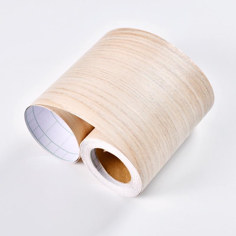 Self-Adhesive Wood Grain Baseboard & Door Frame Sticker - Waterproof Furniture & Window Sill Renovation Skirting.