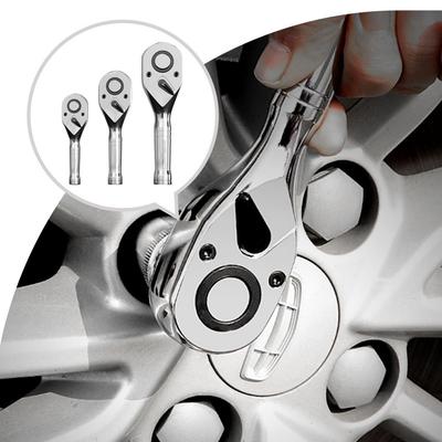 Mini Llave de Carraca Portátil Multiusos con Construcción de Acero al Cromo Vanadio