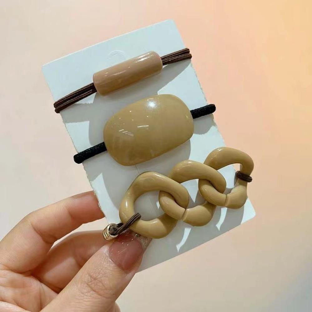 9/3 Pcs/set Elegant Hair Hair Ties Hair Rope Simple Hair Ropes for Ponytails and Buns,Stylish Women's Hair Accessories