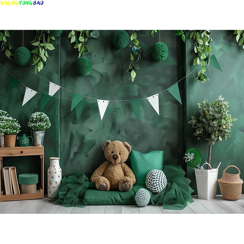 Summer Ice Cream Cart Happy Birthday Photography Background Home Decor Easter Holiday Baby Party Photo Studio Backdrops FB-53