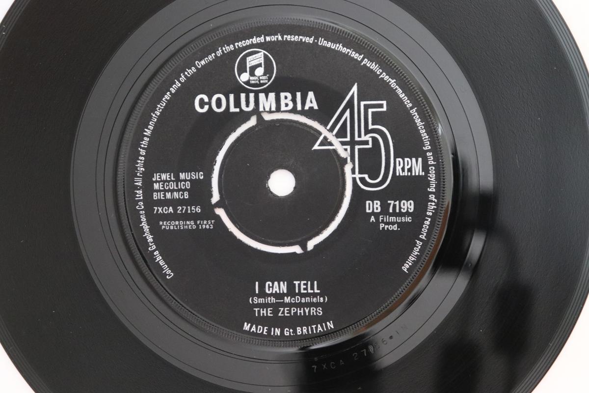 

7inch Record ZEPHYRS (2) - I Can Tell DB7199 Columbia 1964 UK Rock Used