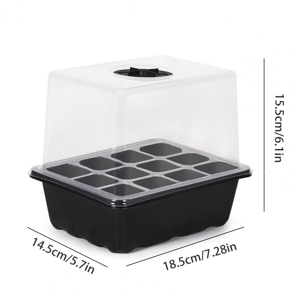 6/12Cells Seeds Starter Tray Seeds Germination Adjustable Humidity Vent Plant Nursery Box Bonsai Seedlings Growing For Gardening