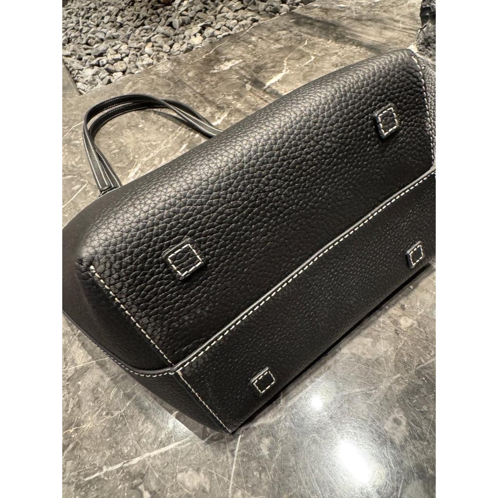 2025 New first layer TC cowhide minimalist wind stitch inside and outside full leather shoulder bag large capacity tote bag wholesale