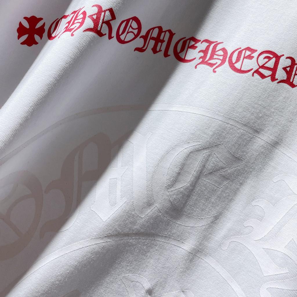 8725 CHROME HEARTS 2025 Summer New High Quality Cotton Round Neck Loose Large Size Men's and Women's T-shirt Couple T-shirt