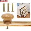 NAIERDI 10 Pack Wood Round Cabinet Knobs and Handles Natural Wooden Kitchen Cabinets Pulls for Furniture Dresser Wardrobe Handle