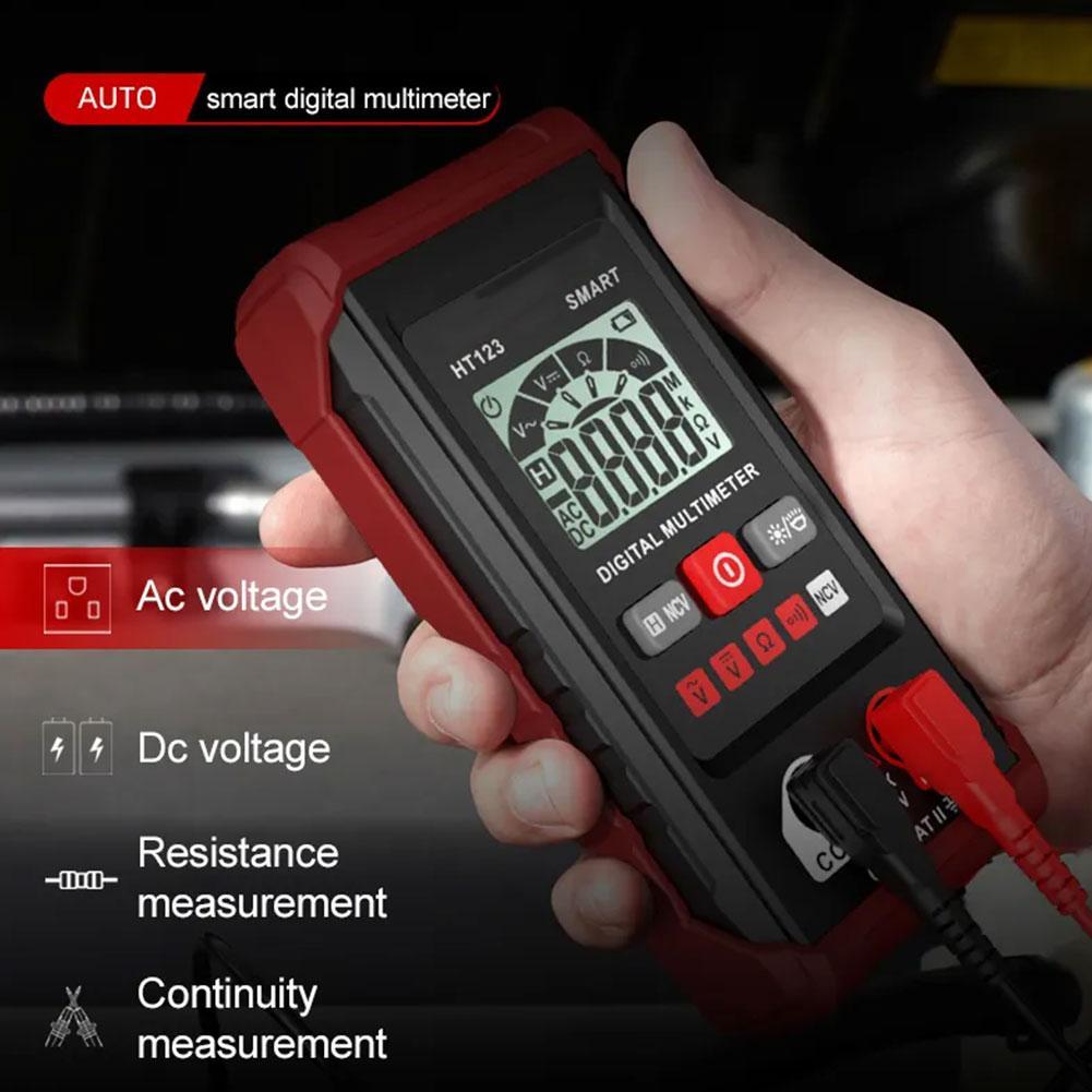 HT Automatic Digital Multimeter AC DC NCV Smart Multimeter Tester Multimetro Ohm Voltage Meter Auto Range 600V