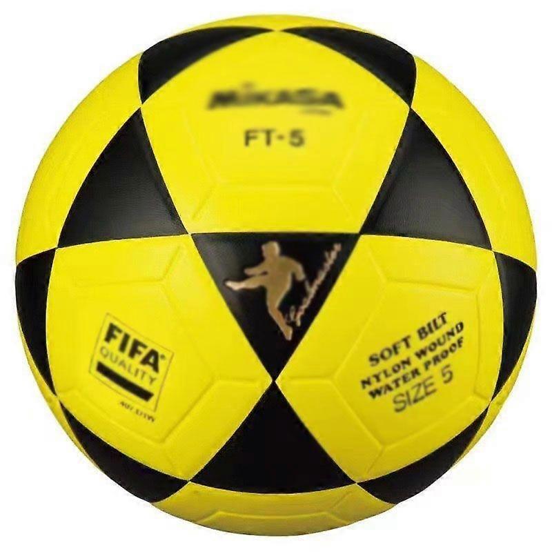 Match Training PVC Soccer Ball Size 5 for Youth Yellow mks